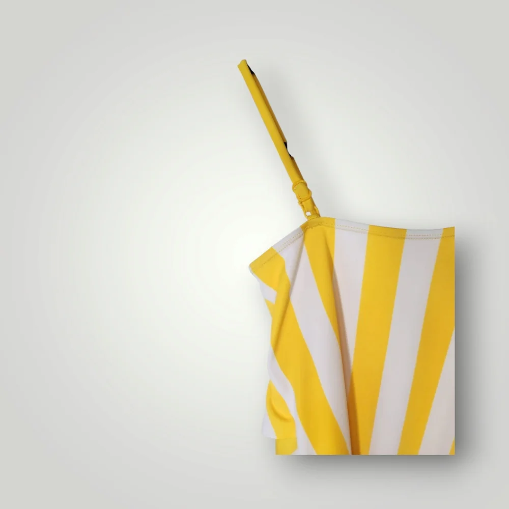 Justice canary yellow white striped tankini top youth size 16
